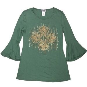 Glitterscape Bell Sleeve Top
